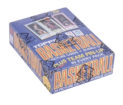 1980/81 Topps Basketball Unopened Wax Box (36 Packs) – Potential Larry Bird/Magic Johnson Rookie Cards! – BBCE Certified